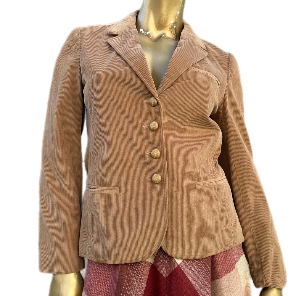 Vintage cotton corduroy blazer by Personal size 6, 4 button closure